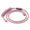 Glorious Coiled Cable susuktas klaviatūros laidas Prism Rožinė, USB-C į USB-A – 1,37m, rožinės spalvos
