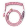 Glorious Coiled Cable susuktas klaviatūros laidas Prism Rožinė, USB-C į USB-A – 1,37m, rožinės spalvos