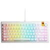 Glorious GMMK 3 HE 75 % Custom žaidimų klaviatūra – Pre-Built, ANSI US išdėstymas, Fox HE Switches, baltos spalvos