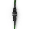 Klaviatūra Glorious GMMK Coiled Cable susuktas klaviatūros laidas Forest Žalias, USB-C į USB-A – žalios ir juodos spalvos