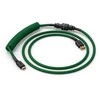 Klaviatūra Glorious GMMK Coiled Cable susuktas klaviatūros laidas Forest Žalias, USB-C į USB-A – žalios ir juodos spalvos