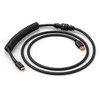 Klaviatūra Glorious GMMK Coiled Cable susuktas klaviatūros laidas Phantom Juodas, USB-C į USB-A – juodos spalvos