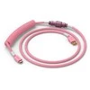 Klaviatūra Glorious GMMK Coiled Cable susuktas klaviatūros laidas Pixel Rožinė, USB-C į USB-A – rožinės spalvos