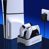 Graugear žaidimų diskų laikiklis su USB-C. Dviguba PS5 įkrovimo stotelė