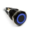 Impactics Vandalism Switch 19mm, IP65, mėlynas LED – juodos spalvos