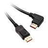 InLine 8K (UHD-2) DisplayPort laidas, kampuotas į kairę, juodas - 2m