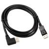 „InLine 8K“ (UHD-2) „DisplayPort“ kabelis, stačiu kampu, juodas - 2 m