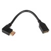 InLine DisplayPort adapterio laidas, 8K4K, kampuotas į kairę - 0,15 m