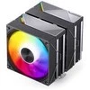 Jonsbo CA80 CPU Cooler, Dual-Tower, 2 x 120mm, PWM, RGB – juodas