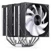 Jonsbo CA80 CPU Cooler, Dual-Tower, 2 x 120mm, PWM, RGB – juodas