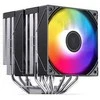 Jonsbo CB80 procesoriaus aušintuvas, dvigubo bokšto, 2 x 120 mm, PWM, RGB – juodas