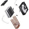 Jonsbo CR-1300 EVO CPU cooler, 90 mm – juodas, RGB