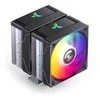 Jonsbo CR-3000E 3-Pin procesoriaus aušintuvas, Dual-Tower, RGB, 260W TDP – juodos spalvos, 120mm
