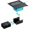 Jonsbo N10 PC-kompiuterio korpusas, Mini-Tower, Mini-ITX – sidabro spalvos