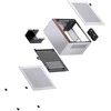 Jonsbo N10 PC-kompiuterio korpusas, Mini-Tower, Mini-ITX – sidabro spalvos