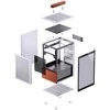 Jonsbo T6 kompiuterio korpusas, Mini-Tower, Mini-ITX, grūdintas stiklas, mediena – Sidabrinis