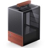 Jonsbo T6 kompiuterio korpusas, Mini-Tower, Mini-ITX, grūdintas stiklas, mediena – Juodas