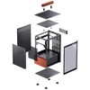 Jonsbo T6 kompiuterio korpusas, Mini-Tower, Mini-ITX, grūdintas stiklas, mediena – Juodas