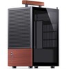 Jonsbo T6 kompiuterio korpusas, Mini-Tower, Mini-ITX, grūdintas stiklas, mediena – Juodas