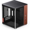 Jonsbo TK-0 PC kompiuterio korpusas, Mini-Tower, Mini-ITX, Tempered Glass, Holz – juodos spalvos