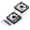 Jonsbo ZL-120BR PWM ARGB korpuso ventiliatorius 3er Pack, Reverse Blade – 120mm, juodos spalvos