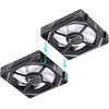 Jonsbo ZL-120BR PWM ARGB korpuso ventiliatorius 3er Pack, Reverse Blade – 120mm, juodos spalvos
