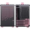 „Jonsplus Z20 Micro-ATX“ korpusas su nešiojimo rankena – juodas/rožinis