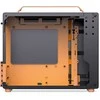 Jonsplus Z20 Micro-ATX kompiuterio korpusas, mit Tragegriff – juodos spalvos/oranžinės spalvos