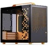 Jonsplus Z20 Micro-ATX kompiuterio korpusas, mit Tragegriff – juodos spalvos/oranžinės spalvos