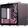 „Jonsplus Z20 Micro-ATX“ korpusas su nešiojimo rankena – juodas/rožinis