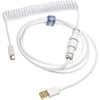 Klaviatūra Ducky Coiled Cable susuktas klaviatūros laidas – Baltas Edition