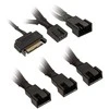 Kolink 1-4 PWM Fan Splitter Cable – 35 cm, braided, juodas