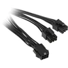 Kolink Adapteris 6-Pin-PCIe to 2x 6-Pin-PCIe-Stecker, juodos spalvos, 15cm