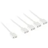 Kolink ARGB 1-4 splitter cable – 30cm, baltas