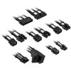 Kolink Core Pro Braided Cable Extension Kit 12V-2×6 Type 1 – Jet Juodas/Brilliant Baltas