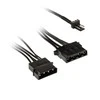 Kolink 3-Pin Fan Power to 2x 4-Pin Molex Adapteris – 245mm, juodas
