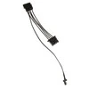 Kolink 3-Pin Fan Power to 2x 4-Pin Molex Adapteris – 245mm, juodas