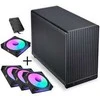 Lian Li DAN Cases A3-mATX - juodas + 3x UNI FAN SL-INF 120 ARGB Reverse Blade Lüfter + 1x Standard PWM Lüfter - 120mm (Inkl. Controller)
