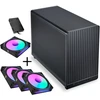 Lian Li DAN Cases A3-mATX - juodas + 3x UNI FAN SL-INF 120 ARGB reverse blade fans + 1x standard PWM fan - 120mm
