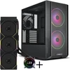 Lian Li LANCOOL 216 kompiuterio korpuso rinkinys + HYDROSHIFT II LCD-C 360TL AiO - juodas