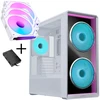 Lian Li LANCOOL 217 INF PC Case Bundle + 3x UNI FAN SL-INF 120 Reverse Blade Fans - Baltas