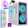 Lian Li LANCOOL 217 INF PC Case Bundle + HydroShift II LCD-S 360TL AIO + 3x UNI FAN SL-INF 120 Reverse Blade Fans - baltas