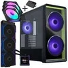 Lian Li LANCOOL 217 INF PC-Gehäuse Bundle + HydroShift II LCD-S 360TL AIO + 3x UNI FAN SL-INF 120 Reverse Blade Lüfter - juodas