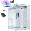 Lian Li O11 Dynamic EVO RGB PC Case Bundle, Mid-Tower, ARGB, Tempered Glass + 6x UNI FAN SL-INF Reverse Blade Fans - Baltas