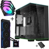Lian Li O11 Dynamic EVO RGB PC Case Bundle + HydroShift II LCD-S 360TL AiO + 3x UNI FAN SL-INF 120 Reverse Blade Fans - Juodas