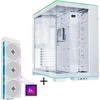 Lian Li O11 Dynamic EVO RGB kompiuterio korpuso rinkinys + HydroShift II LCD-S 360TL AiO - balta