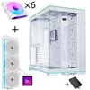 Lian Li O11 Dynamic EVO RGB PC-Gehäuse Bundle + HydroShift II LCD-S 360TL AiO + 6x UNI FAN SL-INF 120 Reverse Blade Lüfter - baltas