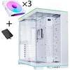 Lian Li O11 Dynamic EVO RGB PC Case Bundle, Mid Tower, ARGB, Tempered Glass + 3x UNI FAN SL-INF Reverse Blade Fans - Baltas