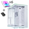 Lian Li O11 Dynamic EVO RGB PC Case Bundle, Mid-Tower, ARGB, Tempered Glass + 6x UNI FAN SL-INF Reverse Blade Fans - Baltas
