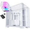 Lian Li O11 Vision Compact - baltas + 3x UNI FAN SL-INF 120 ARGB Reverse Blade PWM Lüfter - 120mm (Ink. Controller)